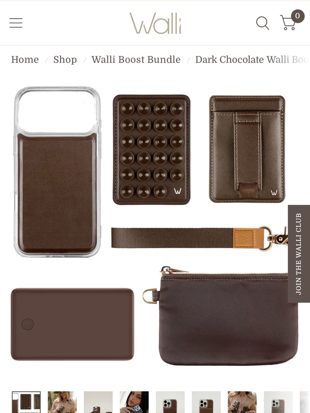 Walli Boost Bundle Chocolate Brown iPhone 15Plus